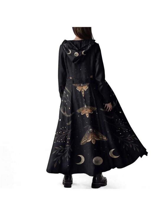 Jackets & Blazers - Women's Long Fleece Trench Coat Gothic Winter Open Front Belted Overcoat